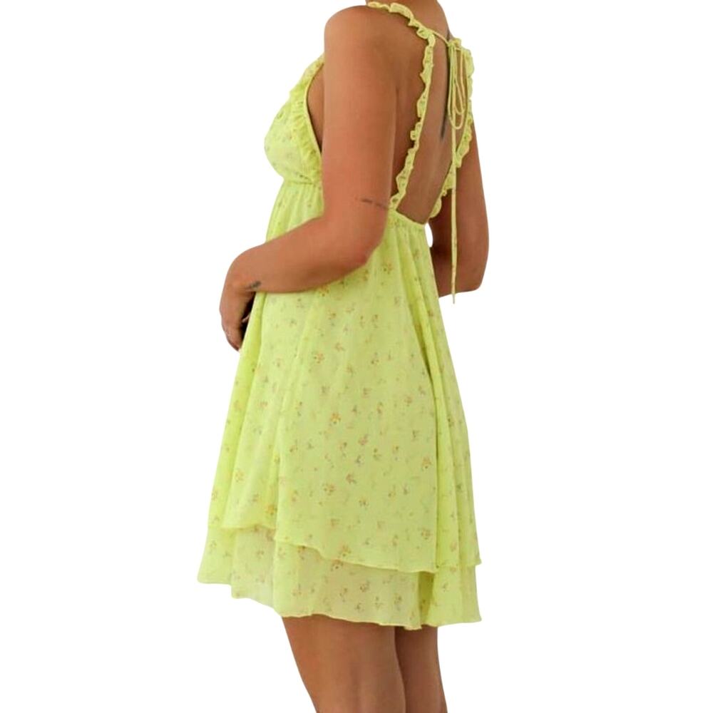 Rumored Lemon Yellow Mini Dress